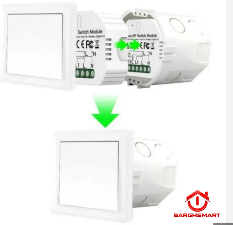 رله پشت کلیدی تک پل تویا مدل zigbee